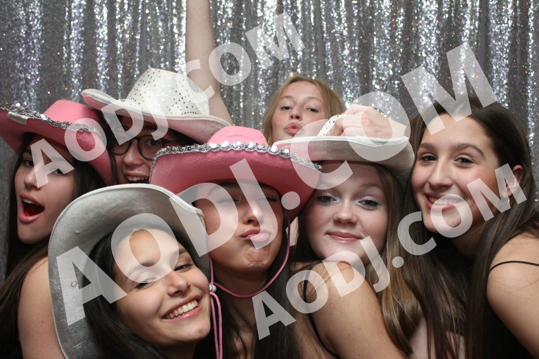 image of a girl's Sweet 16 Party in the photo booth
